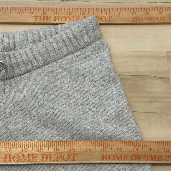 Cupcakes and Cashmere Women M Pants Faux Fleece Fur Jogger Drawstring Gray - Picture 5 of 6